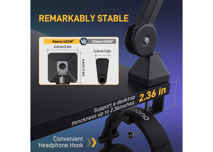 Maono BA37 Microphone Suspension Boom Arm Stand