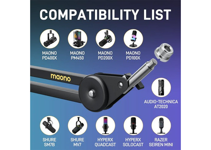 Maono BA37 Microphone Suspension Boom Arm Stand