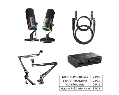 MAONO PD100X Podcasting & Streaming Combo Setup