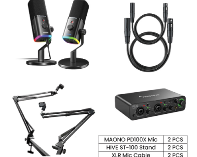 MAONO PD100X Podcasting & Streaming Combo Setup
