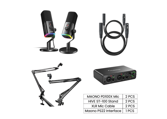MAONO PD100X Podcasting & Streaming Combo Setup