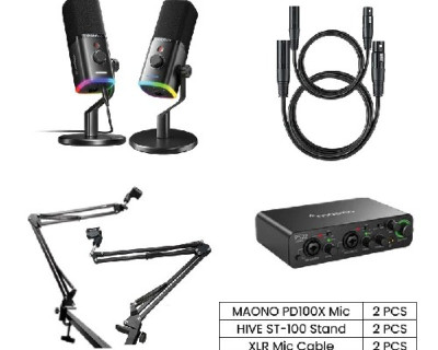 MAONO PD100X Podcasting & Streaming Combo Setup