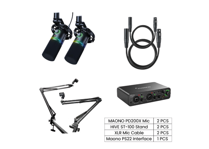 MAONO PD200X Podcasting & Streaming Combo Setup