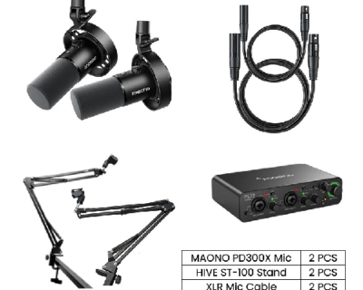 MAONO PD300X Podcasting & Streaming Combo Setup