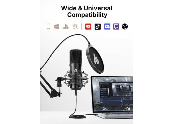 MAONO AU - A04 Gen2 Studio Quality Condenser XLR, USB, and Type-C Microphone (Update Model)