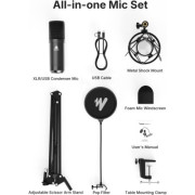 MAONO AU - A04 Gen2 Studio Quality Condenser XLR, USB, and Type-C Microphone (Update Model)