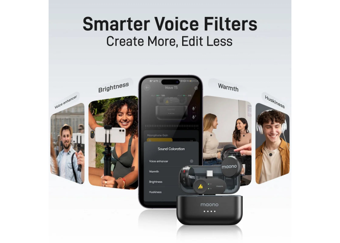 Maono Wave T5 Wireless Lavalier Microphone Combo 