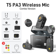 Maono Wave T5 Wireless Lavalier Microphone Combo 