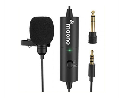 Maono AU-100R Rechargeable Omnidirectional Lapel Microphone