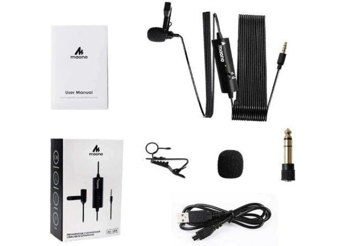 Maono AU-100R Rechargeable Omnidirectional Lapel Microphone