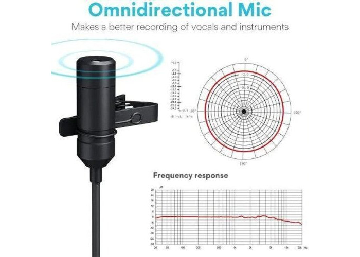 Maono AU-100R Rechargeable Omnidirectional Lapel Microphone