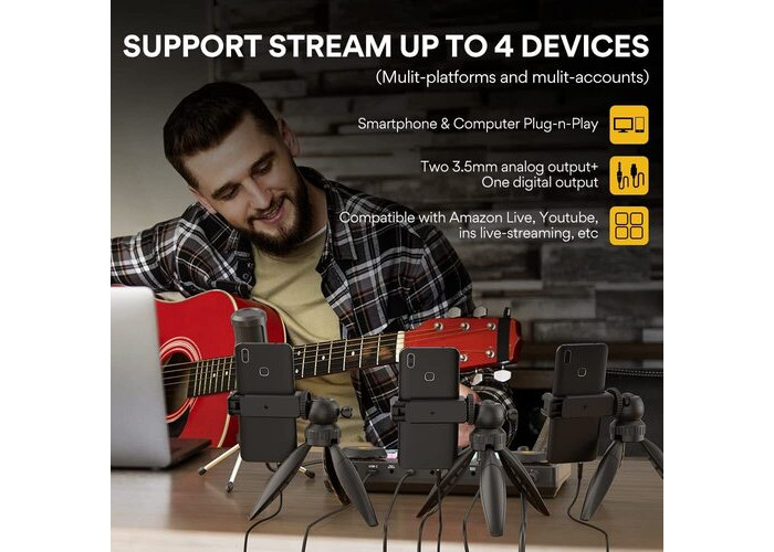 MAONO AU-AM200 S1 MAONOCASTER Lite Portable All-In-One Podcast Production Studio