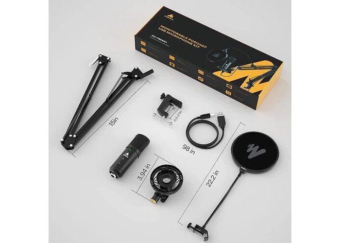 MAONO AU-PM401 Zero Latency USB Microphone Set