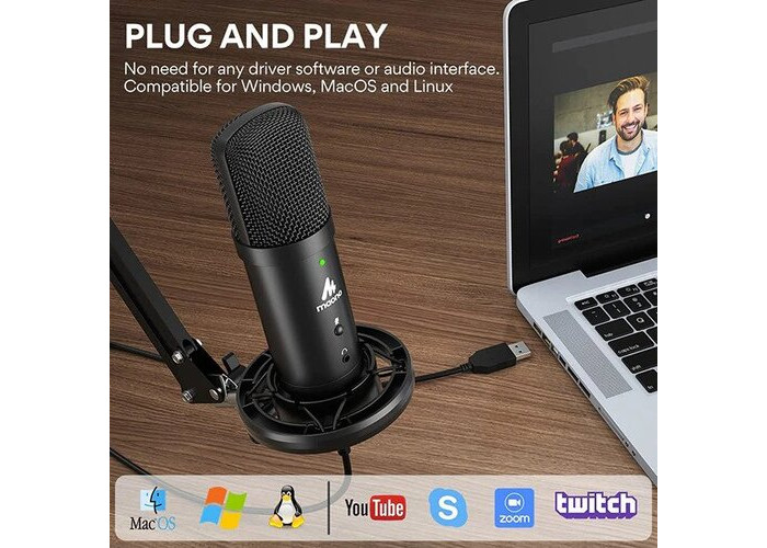 MAONO AU-PM401 Zero Latency USB Microphone Set