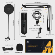 MAONO AU-PM421 Cardioid Condenser USB Microphone