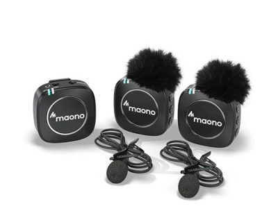 Maono WM820 A2 Real-time Monitoring and Mute 2-Person Wireless Microphone
