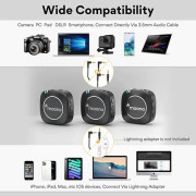 Maono WM820 A2 Real-time Monitoring and Mute 2-Person Wireless Microphone