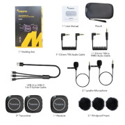 Maono WM820 A2 Real-time Monitoring and Mute 2-Person Wireless Microphone