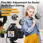 Maono WM820 Real-time Monitoring and Mute Wireless Lavalier Microphone