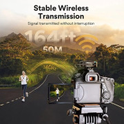 Maono WM820 Real-time Monitoring and Mute Wireless Lavalier Microphone