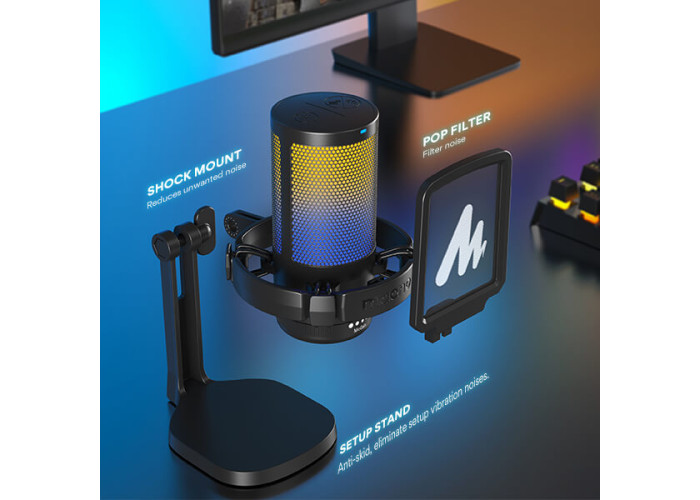 MAONO DGM20 GamerWave Condenser USB Gaming RGB Microphone (DM20)