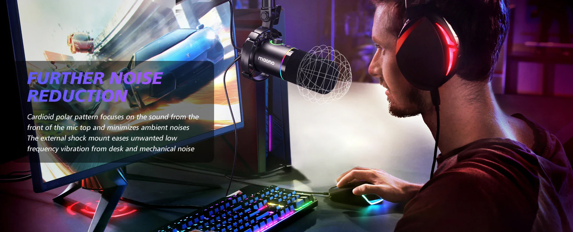 MAONO PD200XS RGB USB/XLR Dynamic Microphone
